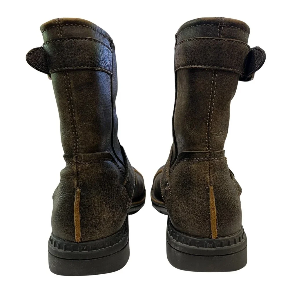 Ugg Mens Rockville II Distressed Brown Leather Moto Boot Shearling Lined  US 9.5